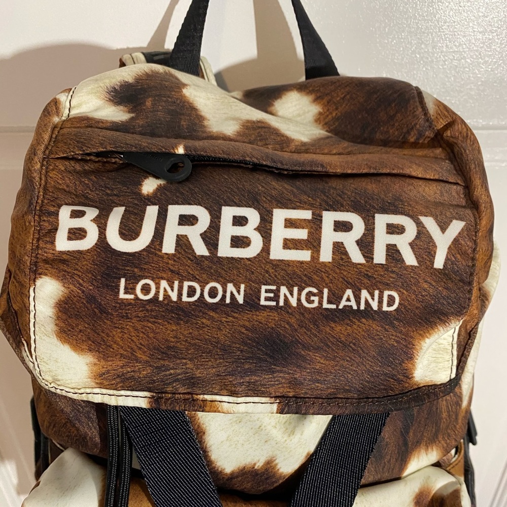 Burberry backpack cow print